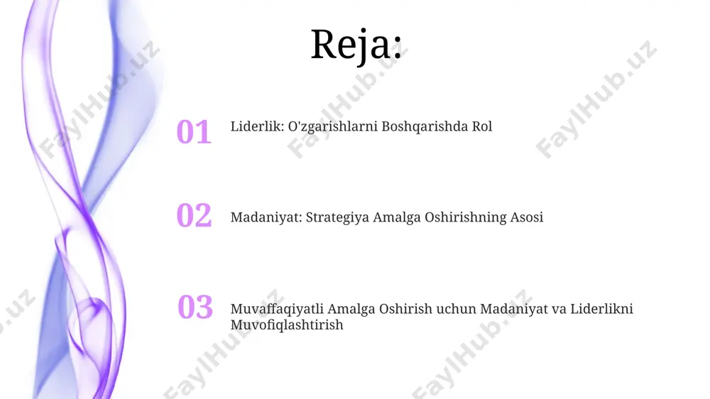 a etishmovchiligi tufayli muammolarga duch keladi. liderlik uslublari va strategiya amalga oshirish avtoritar liderlik uslubi, ayniqsa, xitoyning rivojlanayotgan bozorlarida, 15% gacha tezkor qaror qabul qilishni talab qiluvchi strategiya implementatsiyasi uchun samarali bo'lishi mumkin. transformational liderlik uslubi, 30% ga yaqin samaradorlik o'sishini ta'minlab, aqshning fortune 500 kompaniyalarida strategiya amalga oshirishda muhim rol o'ynaydi. demokratik liderlik, evropa mamlakatlarining kichik va o'rta bizneslarida jamoaviy fikr almashinuvini rag'batlantirib, strategiya amalga oshirish samaradorligini 20% ga oshirishi mumkin. muvaffaqiyatli strategiya amalga oshirish uchun jamoa qurilishi strategiya amalga oshirishda 30% muvaffaqiyat omili – samarqanddagi kabi, yaxshi jamoa ruhi va oʻzaro ishonchga asoslangan kuchli jamoadir, bu esa murakkab vazifalarning tez va samarali hal etilishiga yordam beradi. muvaffaqiyatli strategiya amalga oshirilishi uchun 50 kishilik jamoani 5 ta 10 kishilik guruhlarga boʻlish va har bir guruhga aniq vazifalarni taqsimlash samarali boʻladi, bu esa mas’uliyatni oshiradi va natijalarni yaxshilaydi. jamoa qurilishi jarayonida 7 bosqichli trening dasturidan foydalanib, toshkentda oʻtkazilgan tadqiqotlar shuni …