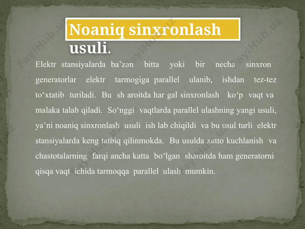 sinxron mashinani elektr tarmogʻiga parallel ulash - Page 5