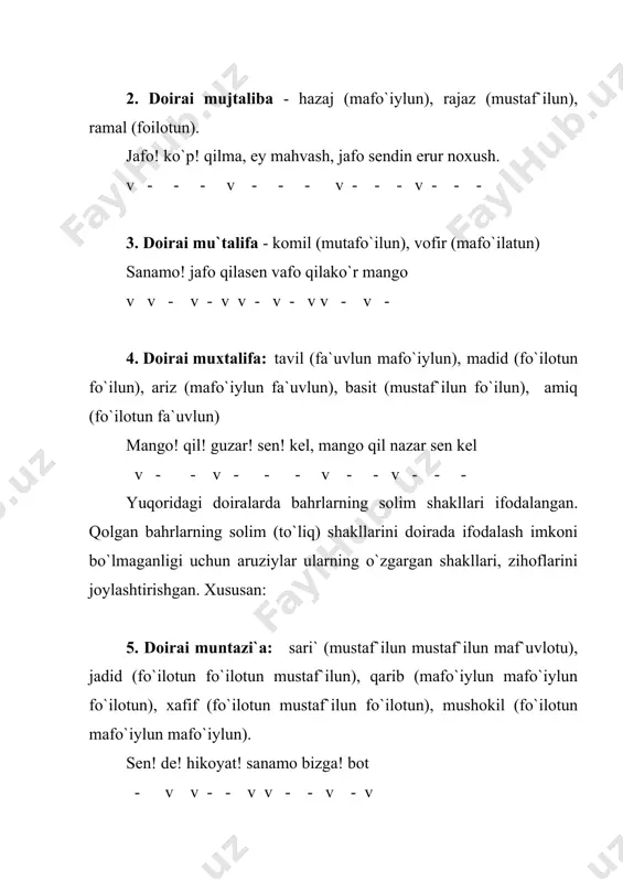 bahr haqida tushuncha. sodda va murakkab bahrlar, doiralar - Page 5