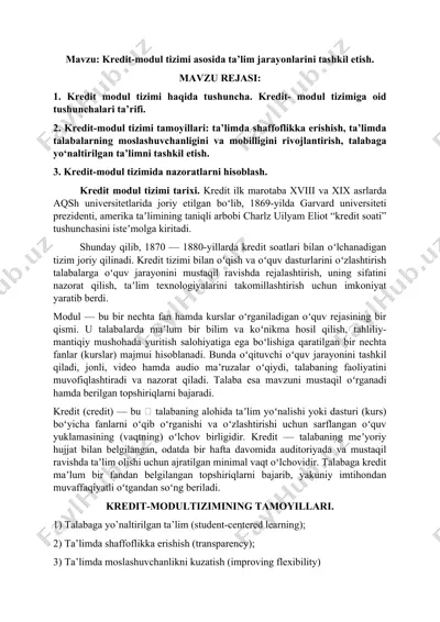 kredit-modul tizimi haqida — DOC