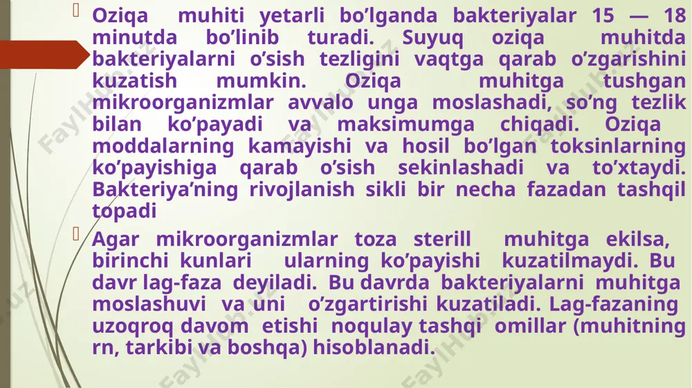 mikroorganizmlarning o‘sishi va ko‘payishi - Page 4