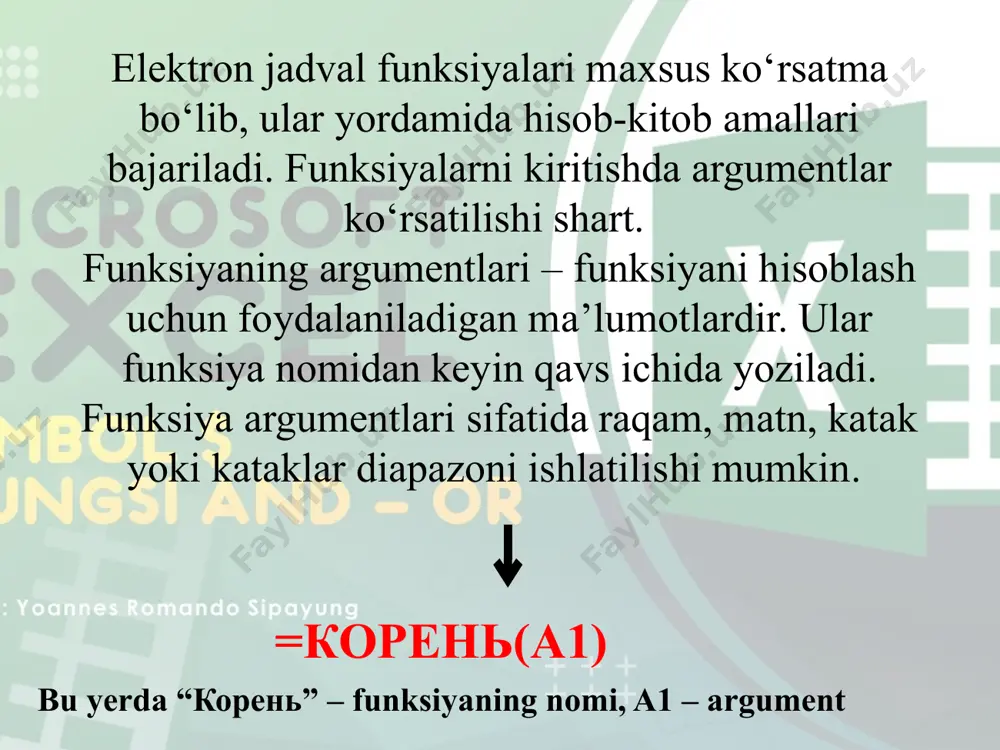 elektron jadvallarda matematik va matnli funksiyalarni qo‘llash - Page 3