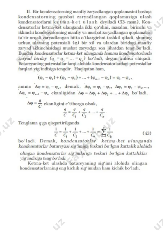 kondensatorlarni parallel va ketma-ket ulash - Page 2