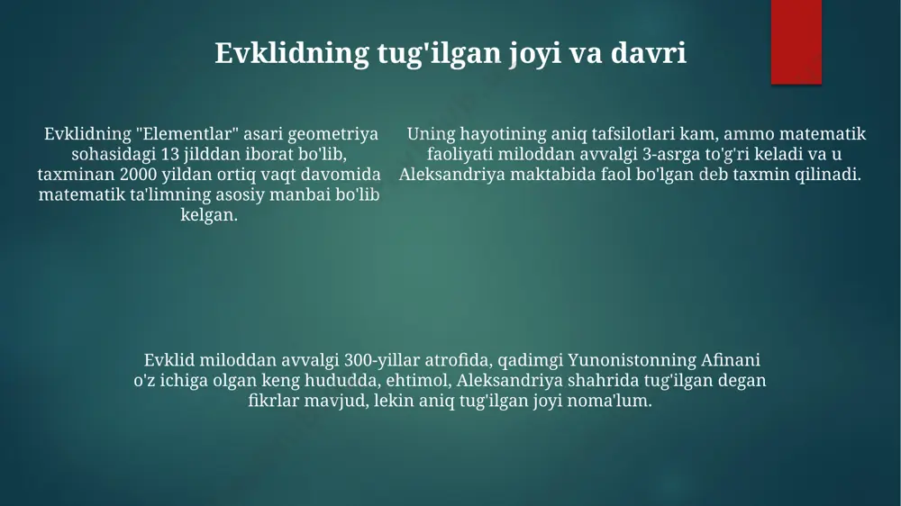 yevklid hayoti va ijodi haqida ma’lumot - Page 5