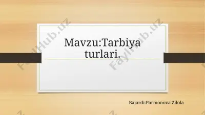 huquqiy tarbiya — PPTX