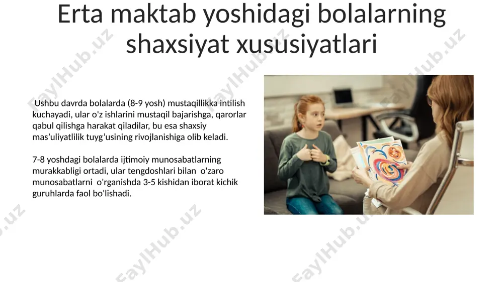 erta maktab yoshi davrida psixik rivojlanish xususiyatlar - Page 5