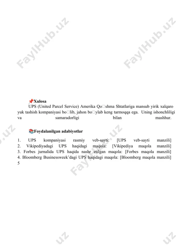 ups (united parcel service) xizmatlari - Page 5
