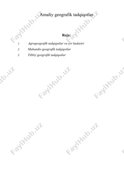 amaliy geografik tadqiqotlar — DOC