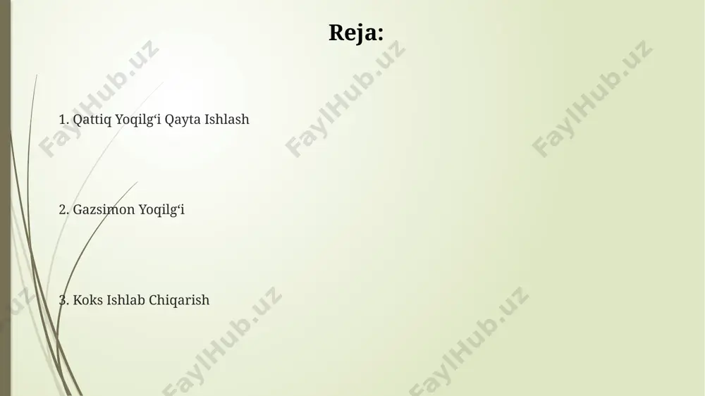 oks sifatiga salbiy ta'sir qilishi mumkin, shuning uchun uni tozalash zarur. samarqand viloyatining ko'mir konlaridan olingan yuqori darajadagi kokslash xom ashyosi 8-12% gacha uchuvchi moddalarga ega va yuqori sifatli koks ishlab chiqarishga yaroqlidir. gazlashtirishning turli usullari yana bir usul, 500-700°c haroratda, cheklangan miqdordagi havo bilan ko'mirni qisman oksidlanishi orqali, generator gazini ishlab chiqarishni o'z ichiga oladi, bu texnologiya rossiyaning ko'mir konlarida keng qo'llaniladi. past haroratli plazma gazlashtirish (3000-5000°c), yuqori samaradorlikka erishish uchun, ko'mirni plazma yordamida qayta ishlashni nazarda tutib, xitoyda keng tadqiqotlar olib borilmoqda. gazlashtirishning bir usuli, 800-1000°c haroratda bug' va kislorod aralashmasi bilan ko'mirni qayta ishlash orqali, sintetik gaz (co va h2) olishni o'z ichiga oladi, bu jarayon germaniyadagi ko'plab zavodlarda qo'llaniladi. koks ishlab chiqarishning tarixi rossiyada koks ishlab chiqarish 1830-yillardan boshlab rivojlana boshladi, dastlabki koks zavodlari ural va donetsk havzalarida qurila boshladi, bu esa mamlakatning sanoatlashuvida muhim rol o'ynadi. 18-asrning oxiri va 19-asrning boshlarida buyuk britaniyada koks ishlab …