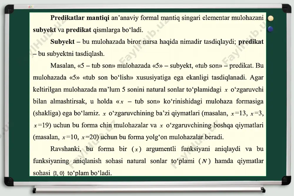predikatlar. umumiylik va mavdudlik kvantorlari - Page 5