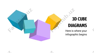 3d cube diagrams — PPTX