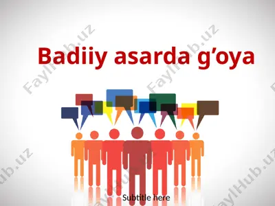 badiiy asarda g’oya — PPTX