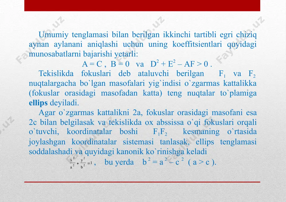 ikkinchi tartibli egri chiziqlar - Page 5