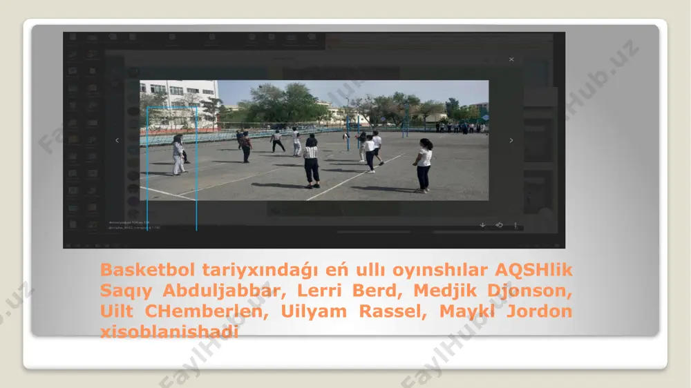 tórtmuyush formasında, maydanı qattı, tegis hám de tosıqlardan holi jay bolıwı kerek. olimpiada turnirlari hám jáhán birinshiligi oyınları ushın maydan ólshewleri uzınlıǵı 28 m x 15 m bolıwı hám olar shegaralanǵan sızıqtıń ishinde bolǵanınan ólsheniwi kerek. qalǵan barlıq jarıslar ushın fibaga tiyisli strukturalar, mısalı, zonal hám de kontinental jarıslarda zonal komissiya yamasa ishki jarıslar ushın milliy federasiya ámeldegi oyın maydanlarınıń tómendegishe ólshewin tastıyıqlaw huqıqına iye: ózgertiwler bir-birine proporsional bolıw shárti menen, 4 m uzınlıǵına hám 2 m enine kemeytiw múmkin. barlıq jańa qurılıp atırǵan maydanlar fibaning zárúrli rásmiy jarısları ushın tán bolǵan talaplarǵa uyqas, yaǵnıy 28 m x 15 m bolıwı kerek shift bálentligi 7 m den tómen bolmawi hám etarli dárejede kórsetilgen bolıwı zárúr. jaqtılıq dárekleri oyınshılarǵa irkinish etpeytuǵın orınlarda ornatılıwı shárt. barlıq jańa qurılıp atırǵan maydanlar fibanin zárúrli rásmiy jarısları ushın tán bolǵan talaplarǵa uyqas, yaǵnıy 28 m x 15 m bolıwı kerek. shift bálentligi 7 m den …