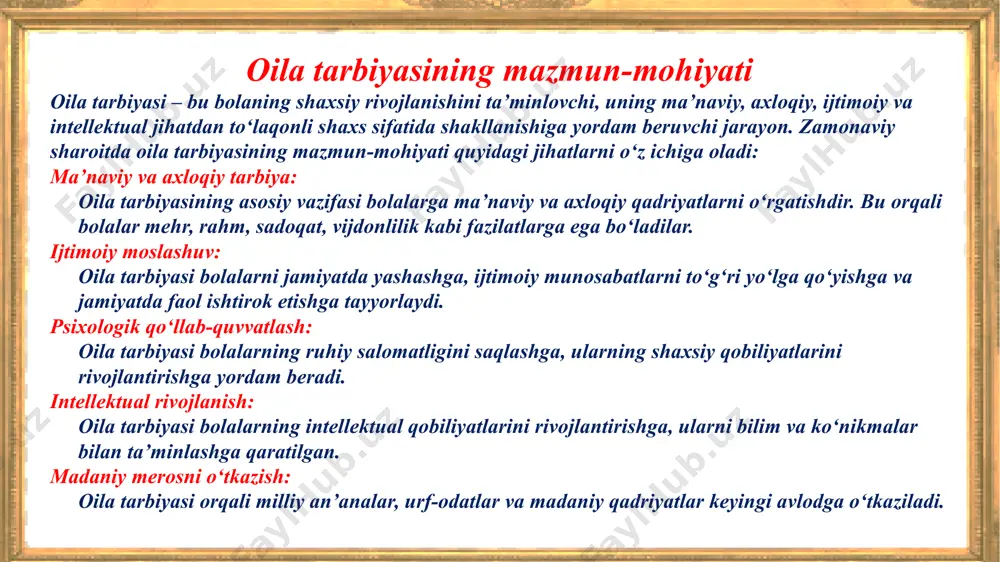 si quyidagi muammolarga duch kelmoqda: madaniy xilma-xillik: turli madaniyatlardan kelgan ota-onalar farzandlarini tarbiyalashda qiyinchiliklarga duch kelishlari mumkin. zamonaviy oila tarbiyasini yaxshilash yo‘llari zamonaviy oila tarbiyasini yaxshilash uchun quyidagi choralar ko‘rish mumkin: ota-onalarning pedagogik bilimlarini oshirish: ota-onalarga zamonaviy pedagogik usullar va metodlarni o‘rgatish. oila ichidagi muloqotni yaxshilash: oila a’zolari o‘rtasidagi muloqotni mustahkamlash va ularning o‘zaro munosabatlarini yaxshilash. texnologiyalardan oqilona foydalanish: texnologiyalarni bolalarning rivojlanishiga ijobiy ta’sir ko‘rsatadigan tarzda qo‘llash. madaniy xilma-xillikni qadrlash: turli madaniyatlardan kelgan ota-onalarga farzandlarini tarbiyalashda yordam berish. ota-onalarning pedagogik bilimlarini oshirish: ota-onalarga zamonaviy pedagogik usullar va metodlarni o‘rgatishga qaratilgan o`yin mashg`ulotlaridan namunalar: 1- mashg`ulot 2- mashg`ulot 3- mashg`ulot 4- mashg`ulot 5- mashg`ulot 6- mashg`ulot 7- mashg`ulot 8- mashg`ulot 9- mashg`ulot 10- mashg`ulot 11- mashg`ulot 12- mashg`ulot 13- mashg`ulot 14- mashg`ulot 15- mashg`ulot 16- mashg`ulot 17- mashg`ulot 18- mashg`ulot 19- mashg`ulot 20- mashg`ulot 21- mashg`ulot 22- mashg`ulot 23- mashg`ulot 24- mashg`ulot 25- mashg`ulot 26- mashg`ulot 27- mashg`ulot 28- mashg`ulot 29- …