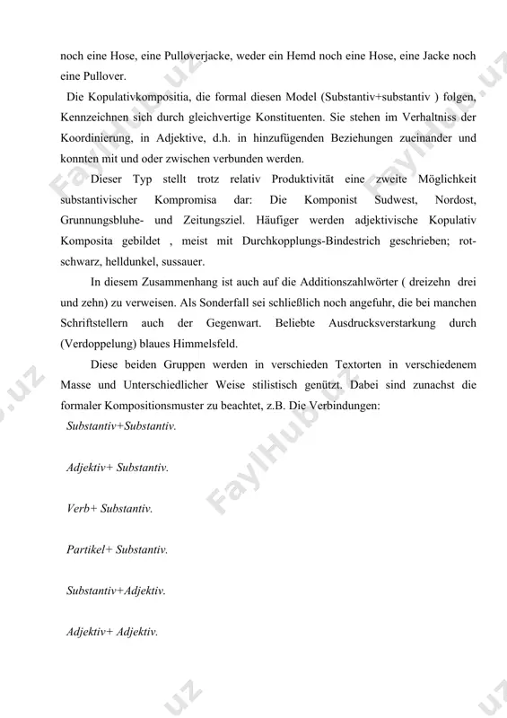 mer, halblaut. sinnähnlichkeit: hohlengrufte (goethe), regenhaubenmutze (liliencron), gegensatz, talgebirg, helldunkell, wachtraum. metaphor: nebelkleid (goethe), blitzdrahte (nietzsche) grund und folgende :scherzgeschrei, lustjauchze (goethe), liebeschaerlust (morike). tater und tat flugelflatterschlagen, führertritt (goethe). tater und objekt: seeleneinkaufer (jean paul), schleuderstein, stern- zentnummer ( nietzsche). vergleich: totenstill, freudegehell. objekt und zustand: geisteskrank, tatenlos. tätigkeit und dichtung: heimreise, vorgehen, züruckgewandt. als kompositum wird demnach ein zusammengestztes wort als ergebnis. eines wortbildungsprozesses durch syntagmatische oder ahnreihungsbeziehungen bezeichnet; eine worteinheit, die kraft analoger bildungen sich wieder in wörter bzw. zwei mehrere freie formen zerlegen lasst. gehen wir jetzt auf formale und inchaltliche unterschide der zusammensetzungen zur wortverbindung ein: in formaler hinsicht unterscheidet sich die zusammensetzung von der wortverbindung (wortgruppe) durch folgende merkmale: (1). die zusammensetzung wird als ein wort zusammengeschrieben. mondlicht, bewerkstelligen, dunkelblau. (2). der hauptakzent wird in der regel auf das erste kompositionsglied festgelegt. inder wortverbindung des mondes licht können. licht und mondes einen hauptakzent tragen, …