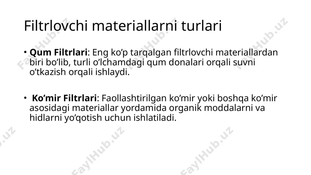 filtrlovchi materiallar - Page 4