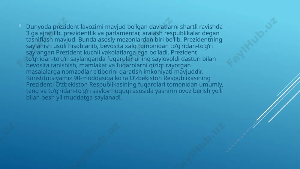 o‘zbekiston respublikasida prezidentlik institutining joriy etilishi - Page 5
