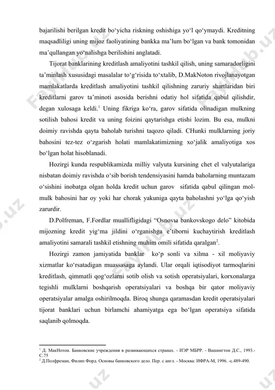 uchaytirish kreditlash amaliyotini samarali tashkil etishning muhim omili sifatida qaralgan . hozirgi zamon jamiyatida banklar ko‘p sonli va xilma - xil moliyaviy xizmatlar ko‘rsatadigan muassasaga aylandi. ular orqali iqtisodiyot tarmoqlarini kreditlash, qimmatli qog‘ozlarni sotib olish va sotish operatsiyalari, korxonalarga tegishli mulklarni boshqarish operatsiyalari va boshqa bir qator moliyaviy operatsiyalar amalga oshirilmoqda. biroq shunga qaramasdan kredit operatsiyalari tijorat banklari uchun birlamchi ahamiyatga ega bo‘lgan operatsiya sifatida saqlanib qolmoqda. qisqa muddatli kreditlash bu kreditlash ob’ektlari, kreditlash metodlari, ya’ni kreditlash tamoyillari bo‘yicha kredit berish va qaytarish usullariga asoslangan holda kreditning kapital aylanishida qatnashishi tushuniladi. banklarning qisqa muddatli kreditlashini tashkil qilish turli mamlakatlarda davlatning me’yoriy-xuquqiy hujjatlariga asoslanadi. ya’ni, banklar uchun mijoz va bank talablarini, markaziy bankning me’yoriy hujjatlari, shuningdek, milliy tarixiy bank ishlarini hisobga olish zaruriyatini bildiradi. xorijiy va milliy iqtisodchilar kreditning mohiyati va roliga nisbatan turli xil nazariy yondashuvlarga ega bo‘lsalar-da, ularning barchasi banklarni qisqa muddatli kreditlashni tashkil qilish asosini korxonaning to‘lov aylanmasi …