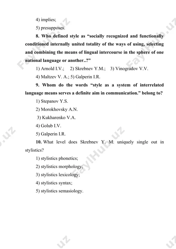 stylistics answer sheet - Page 3