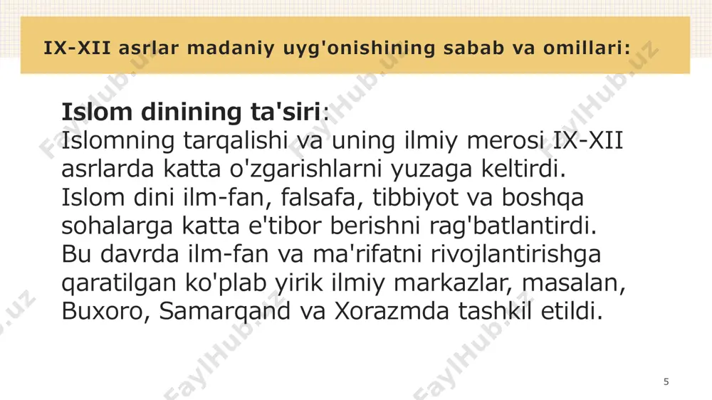 ix-xii asrlarda madaniy uyg'onish va islom dini - Page 4