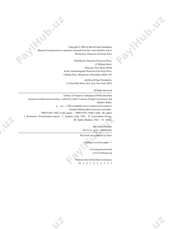 tion plans. in particular, his current work examines how participants make investment choices in retirement saving plans and how em- ployee saving rates could be increased. benartzi’s work has been published in the journal of political economy, american economic review, journal of finance, and management science. his work been discussed in the economist, financial times, investor’s business daily, the los angeles times, money magazine, the new york times, plan sponsor, pensions and investments, the wall street journal, and cnbc. benartzi served on the erisa advisory council of the u.s. depart- ment of labor, and he currently serves on the advisory board of morningstar and the investment advisory council of the alaska state pension. colin f. camerer is the axline professor of business economics at caltech, in pasadena, california, where he teaches both psychology and economics. camerer earned a ph.d. in behavioral decision theory in 1981 from the university of chicago, …