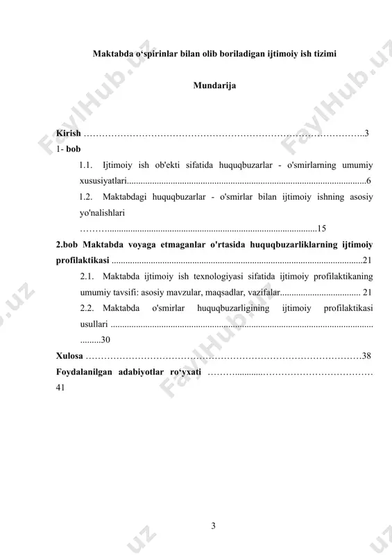 . noqonuniy xatti-harakatlar voqeligimizning ajralmas qismiga aylanib bormoqda. o'smirlarning odobsiz so'zlari, liftlar, kirishlar, panjaralar, bolalar qo'li bilan qoplangan uylarning devorlari g'azablanishni to'xtatadi. gazeta va jurnallar sahifalarida, televidenie va radio reportajlarida voyaga etmaganlarning jinoyatlari va huquqbuzarliklari muhim o'rinni egallagan jinoyat xronikasi tanish bo'ldi. 2007-yilda 1,7 million nafardan ortiq voyaga yetmaganlar huquqbuzarlik sodir etganligi uchun ichki ishlar organlariga olib kelingan bo‘lsa, 2009-yilda bu ko‘rsatkich ayni darajada saqlanib qolmoqda. 2007 yilda rossiya federatsiyasi ichki ishlar organlarining voyaga etmaganlar bo'limida jami 410,1 ming bolalar va o'smirlar bo'lgan, ulardan 80,5 ming nafari 14 yoshgacha bo'lgan bolalar bo'lsa, 2009 yilda allaqachon 459 ming nafar o'smirlar bor edi. 84 ]. o‘qituvchi va olimlar, ichki ishlar va ijtimoiy xizmatlar xodimlari, jamoatchilikni bu jiddiy va o‘tkir muammo tashvishga solmoqda. yig‘ilishlarda, o‘qituvchilar kengashlarida, voyaga yetmaganlar ishlari bo‘yicha komissiyalarda voyaga yetmaganlar o‘rtasidagi huquqbuzarlik muhokama mavzusiga aylanib bormoqda. ular maktablarda tarbiyaviy ishlar rejalarini tuzadilar, profilaktika chora-tadbirlarini ishlab chiqadilar, maktab, oila, mahalla, huquqni …