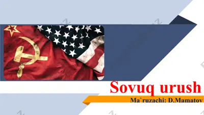 sovuq urush — PPTX