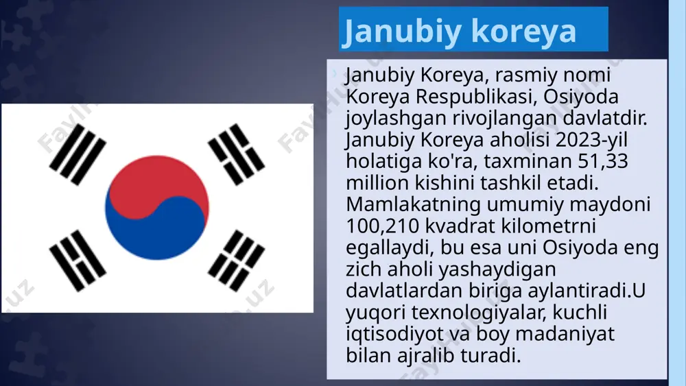 kirishni davom ettirdi. 2000-yillarda galaxy smartfonlari paydo bo'lib, kompaniyaning eng e'tirofga sazovor mahsuloti bo'ldi. so'nggi yillar va kelajak (2000-yildan hozirgacha) 2010-yildan boshlab galaxy tab planshetlarini ishlab chiqara boshladi. 2013 yilda galaxy gear aqlli soatlari taqdim etildi. 2019 yilda galaxy fold bukiladigan smartfonni ommaga havola qildi. korporativ o'zgarishlar va muammolar 2008 yilda li je yong soliq to'lamagani uchun jazolandi, ammo 2009 yilda afv etildi. 2014 yilda li je yong samsung electronics rahbari etib tayinlandi, ammo 2020 yilda vafot etdi. samsung kompaniyasi hozirda janubiy koreya iqtisodiyotining muhim qismidir va global elektronika bozorida yetakchi o'rinlardan birini egallaydi. innovatsion tizim ilmiy tadqiqotlar: janubiy koreya yillik 73,1 milliard dollar (yaimning 4,3 foizi) ilmiy tadqiqotlarga sarflaydi. bu mablag'lar yangi texnologiyalar va kashfiyotlar uchun muhimdir. yuqori texnologiyalar: mamlakatda yuqori texnologiyalarga asoslangan kompaniyalar soni ko'p. bu kompaniyalar innovatsion mahsulotlar ishlab chiqarish va global bozorga chiqish uchun faol ishlaydi. innovatsion reytinglar bloomberg innovatsiya indeksi: janubiy koreya 2019 yilda 87,38 …