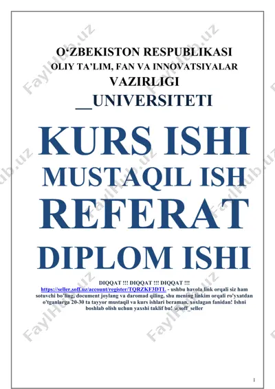 pythonda excel fayllari bilan ishlash — DOCX