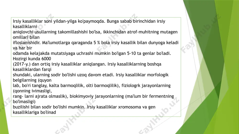 irsiy kasalliklar slaydi - Page 3