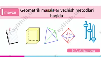 geometrik masalalar yechish metodlari — PPTX
