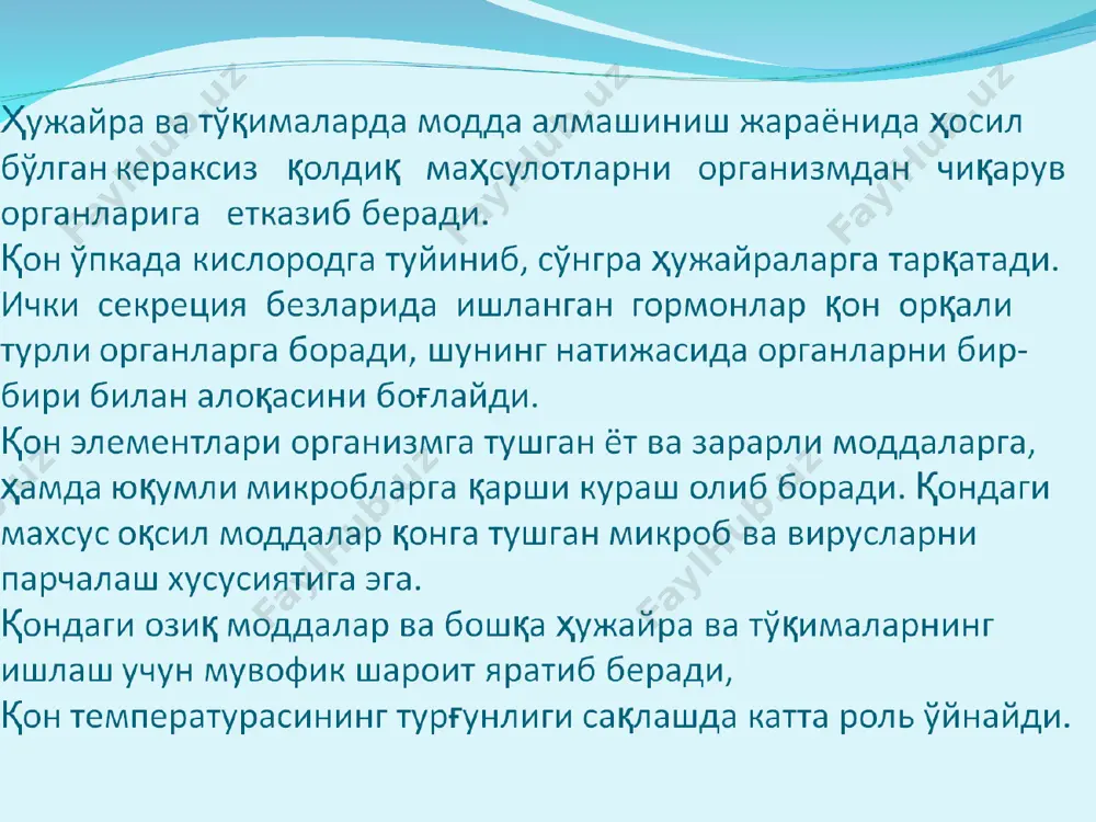 qon va qon aylanish tizimining yosh xususiyatlari va gigienasi - Page 4