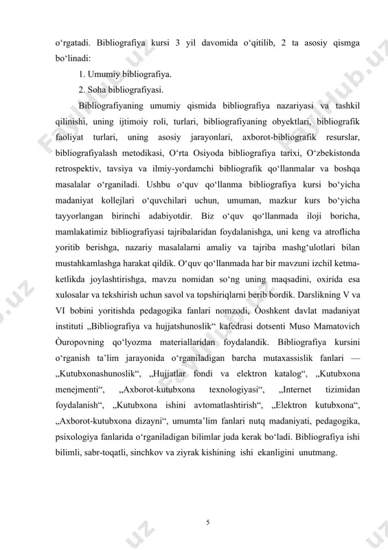 daraxti barglaridan foydalangan holda axborotning qo‘lyozma shakllarini tarqatishgan. ikkinchi darajali axborotning qadimgi shakllari yozma madaniyat tarixi bilan bog‘liq bo‘lib, vizantiyaning bibliografik yodgorliklari, shumerning bibliografik matnlari, amerikalik tadqiqotchi s. n. kramerning va boshqa assuriya madaniyati namoyandalarining asarlarida tasdiqlangan. eramizdan oldingi uchinchi ming yillikda yer yuzidagi birinchi kutubxonalar qadimgi shumerda paydo bo‘lgan. shumer xonligidagi kutubxona xodimlari loy-tablichkalardagi klin yozuvlarini katta yopiq qutilarda va savatlarda saqlaganlar. nishopur saroyida lagash arxeologlari tomonidan minglab (20000 dan ko‘p) ana shunday loy-tablichkalar topilgan. ana shunday katta fondga ega bo‘lgan kutubxonalar jamg‘armasidan o‘ziga kerakli tablichkani 6topishning o‘zi bo‘lmagan. qadimgi shumer kutubxonachilari bunday holatdan chiqa bilganlar. ular har bir qutini yoki savatni alohida o‘ziga xos va undagi materiallar mazmuniga muvofiq nomlar bilan ataganlar. bunday tartibga solish kutubxonachilik ishidagi birinchi kataloglardir. bu foydalanuvchiga kutubxonada mavjud hujjatni qidirishga va oson topishga yordam bergan. shunday qilib, kutubxona xodimi birinchi bo‘lib kutubxona katalogi ko‘rinishida o‘z kutubxonasida maxsus tablichka-ko‘rsatkichlarni qo‘llash bilan katalog shaklidagi bibliografik …