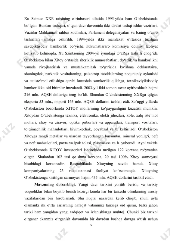 k ham o‘rganish jarayonida o‘rtada uzilish yoki kamchilik holati yuz bersa albatta kerakli natijaga erishilmaydi. o‘rganilayotgan mavzu doirasida ko‘plab tarixchi olimlar ilmiy izlanishlar olib borishgan. ushbu olimlar tomonidan amalga oshirilgan ishlar hamda ilmiy yangiliklar va xulosalardan kelib chiqib, mavzuga doir o’z xulosamizni kurs ishida keltirib o‘tdik. kurs ishining predmeti va obyekti. mazkur kurs ishi nazariy asosini rivojlangan o‘rta asrlar va o‘rta asrlarga oid tarixiy manbalar, hamda keyingi davrlarda nashrdan chiqqan adabiyotlar, maqolalar, ilmiy ishlar, mustaqillik davrida e’lon qilingan xolis yoritilgan tarixiy materiallar maqola va monografiyalar shu kabilarga qaratilgan. kurs ishining tuzilishi. kirish, uch bob, xulosa, foydalanilgan manba va adabiyotlar ro‘yxatidan iborat. i bob. xvii asr oxiri xviii asr boshlarida xitoyda siyosiy jarayonlar manchjurlarning hokimiyatga kelishi xitoy jamiyatida ma’lum bir iqtisodiy o’zgarishlarga olib keldi. xitoyning barcha yer maydonlarini egallab olishning real imkoniyatiga ega bo’lmagan manchjurlar bu yerlarning katta qismini xitoylik mulkdorlar qo’lida qoldirdi. manchjurlar o’zlariga chjili poytaxt viloyatidan, shuningdek, xitoylik aholi …