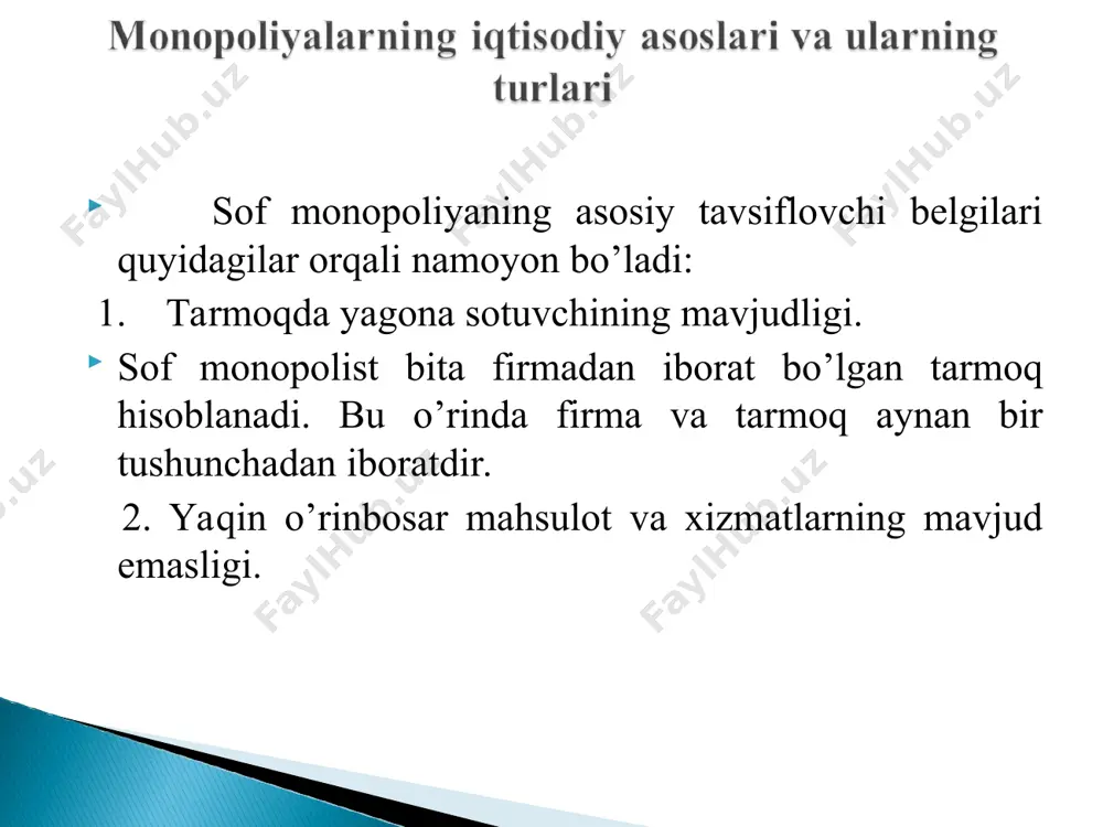 monopolistik birlashmalarni bo’lib tashlash yoki maydalashtirish. bu usul vazirlar mahkamasining (1994 yil 18 iyuldagi 366-sonli) qarori bilan tasdiqlangan «ob’еktlarning xo’jalik yurituvchi jamiyatlar va shirkatlar tarkibidan chiqish tartibi to’g’risidagi nizom» asosida amalga oshiriladi. o'zbekistonda monopoliyaga qarshi organ ilk bor 1992 yili moliya vazirligi tarkibidagi monopoliyaga qarshi va narx siyosati bosh boshqarmasi sifatida tashkil etildi. boshqarma monopoliyaga qarshi qonunchilik talablariga rioya etilishi ustidan nazorat qilish vazifasini bajargan. 1996 yili boshqarma o'zbekiston respublikasi moliya vazirligi huzuridagi monopoliyadan chiqarish va raqobatni rivojlantirish davlat qo'mitasi sifatida qayta tashkil etildi. 2000 yili о’zbekiston respublikasi prezidentining "o'zbekiston respublikasi monopoliyadan chiqarish va raqobatni rivojlantirish davlat qo'mitasini tashkil etish to'g’risida"gi farmoniga hamda o'zbekiston respublikasi vazirlar mahkamasining "o'zbekiston respublikasi monopoliyadan chiqarish va raqobatni rivojlantirish davlat qo'mitasi faoliyatini tashkil etish to'g’risida"gi qaroriga asosan monopoliyaga qarshi organ moliya vazirligi tarkibidan ajrab chiqib, mustaqil davlat qo'mitasiga aylantirildi.