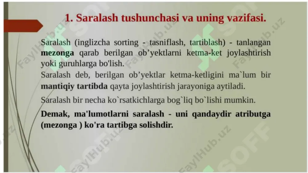 ma'lumotlarni saralash algoritmlari va dasturlarini ishlab chiqish - Page 4