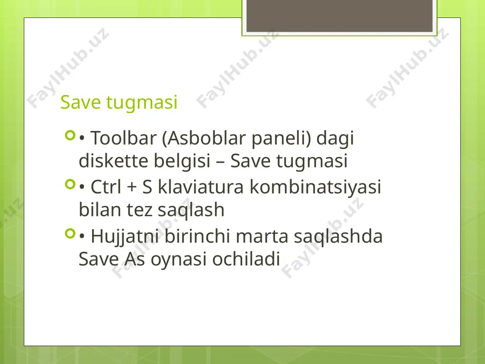 save tugmasi va hujjatni qulay nom bilan saqlash - Page 3