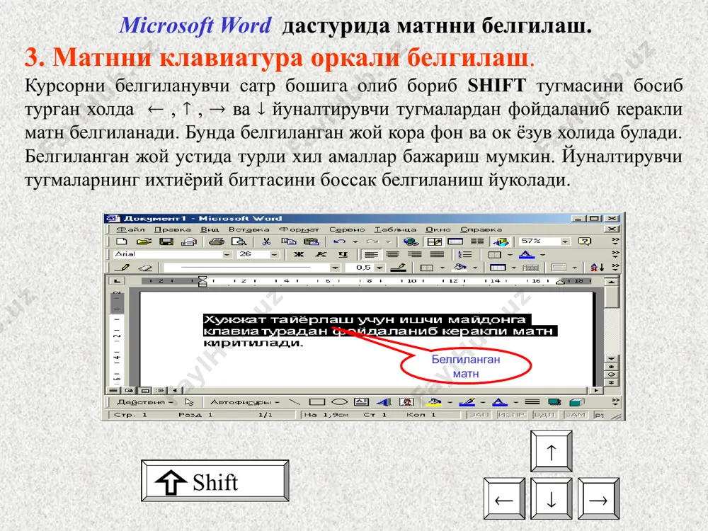 microsoft word дастури ойнасининг умумий куриниши - Page 5
