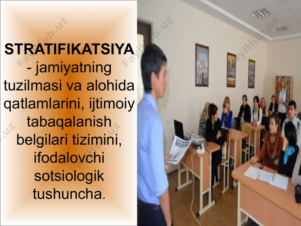 qo‘llash tarafdori edilar. bu ikki yo‘nalish o‘rtasida tortishuvlar shaklida yuz berda. adabiyotlar ro'yxati: o’zbekistonning 20 yillik mustaqil taraqqiyot yo’li. prezident i.karimovning o’zbekiston respublikasi oliy majlisi, vazirlar mahkamasi va prezident devoninng o’zbekiston mustaqilligining 20 yilligiga bag’ishlangan qo’shma majlisidagi ma‘ruzasi. «xalq so’zi» gazetasi, 2011yil 31 avgust. 2. i.a. karimov. yuksak manaviyat- engilmas kuch toshkent, 2008y 3. aliqoriyev n.s va boshqalar.umumiy sotsiologiya.t.toshdu.1999. 4. xolbekov a,idirov u.sotsiologiya.lug’at.toshkent. ibn sino nashr,1999. 5. sotsiologiya.darslik.mualliflar jamoasi.toshkent.2002. 6. aliev b.,rafiqov g’.,sultonov t.,mullajonova m., rahmonov b.va boshqalar.sotsiologiya.(o’quv qo’llanma).-toshkent:tdyui nashriyoti.2006 7. bekmurodov m,ota-mirzaev o,aliqoriev n va boshqalar.sotsiologiya.toshkent,2000. 8. begmatov a.sotsiologiyaga kirish.andijon.1995yil. 9.yunusov k.sotsiologiya.metodik qo’llanmasi.andijon.1997 yil. 10.giddens e.sotsiologiya.2002 yil etiboringiz uchun raxmat! image2.jpeg image3.jpeg image4.jpeg image1.jpeg