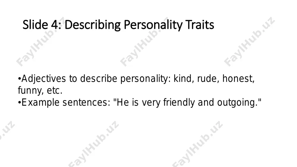 rich, poor, middle-class, famous, anonymous, influential, wealthy, humble, powerful, respected example sentences using the vocabulary: •physical appearance: "she is tall with long, curly brown hair and bright green eyes." •personality: "he is a kind and generous person, always helping others when they need it." •family: "my cousin is getting married next month, and the whole family is excited." •occupation: "my aunt is a doctor, and she works at the local hospital." •emotions: "he was really excited to get the job offer after months of interviews." •behavior: "she is so considerate, always thinking about how her actions affect others."