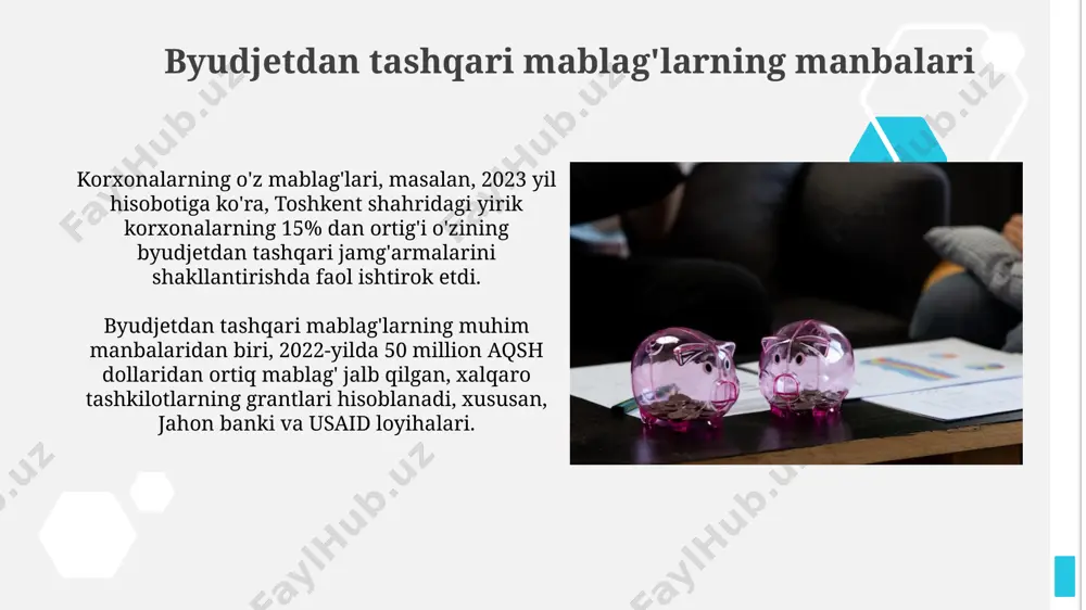 byudjetdan tashqari mablag'larning istiqbollari - Page 4