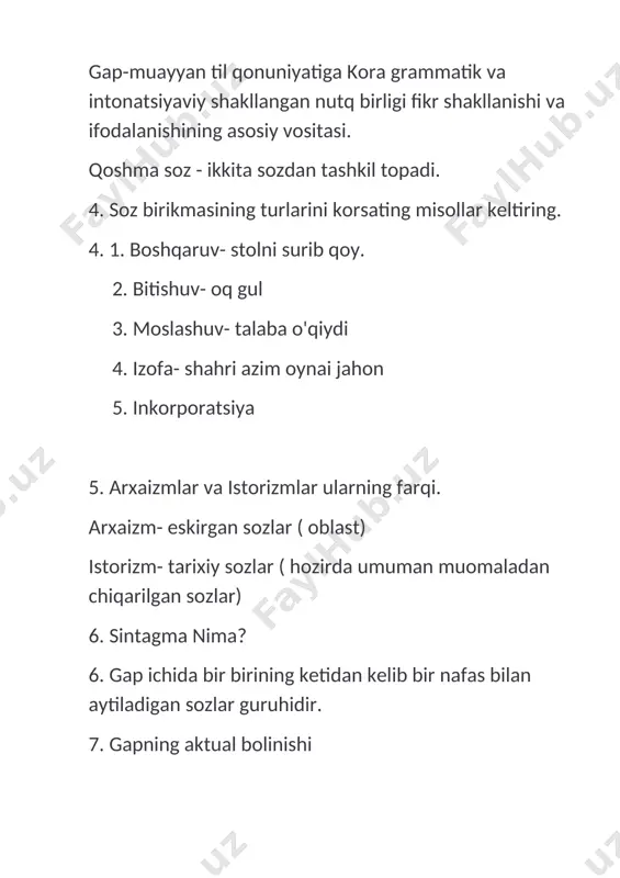 kitob, vatanni sevmoq ulkan ishlar boshqaruv-qishloqdan kelmoq olma terish qalamda yozmoq uydan chiqmoq. 3- topshiriq 1. b 2. a 3. d 4. c 5. d 6. d 7. a 8. a 9. c 10.d 11. d 12. d 13. d 14. c 15. b 16. a 17. b 18. b 19. c 20. c 120 guruh: normatova asila image1.jpeg image2.jpeg
