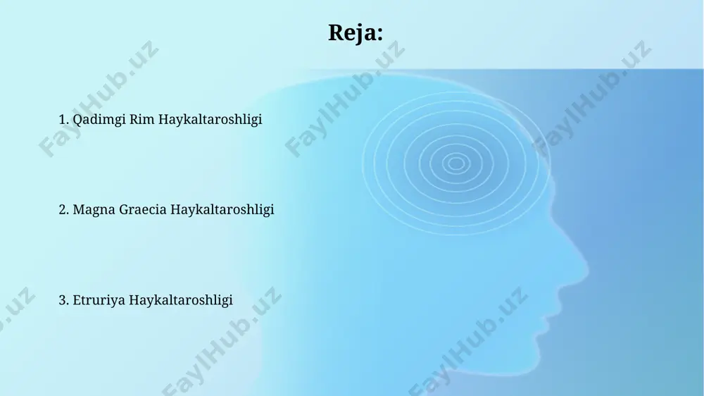 afn marosimlarida ishlatilgan haykallar, marhumning ijtimoiy mavqeini va boyligini aks ettiruvchi murakkab bezaklar bilan ajralib turadi, ba'zilari qimmatbaho metallardan ham yasalgan. apollonning etruriya versiyasi boʻlgan aplu haykali, miloddan avvalgi 6-asrga mansub boʻlib, koʻpincha yalangʻoch yoki minimal kiyimda tasvirlangan, bu yunon san'atining ta'sirini koʻrsatadi. mashhur haykallar va haykaltaroshlar pompeydagi arxeologik qazishmalar natijasida topilgan, miloddan avvalgi 1-asrga oid, marmar yoki gipsdan ishlangan, yuzlab haykallar topilgan bo'lib, ularning aksariyati kundalik hayot manzaralarini aks ettiradi. “diskobol” deb nomlangan mashhur haykal, miloddan avvalgi 5-asrda yashab o'tgan mashhur yunon haykaltaroshi miron tomonidan yaratilgan va uning klassik davr haykaltaroshligiga ta'siri katta bo'lgan. rim imperiyasining haykaltaroshligi rim imperiyasi davrida portret haykaltaroshligi keng tarqalgan boʻlib, taxminan 100 000 dan ortiq haykal va byustlar saqlanib qolgan. imperator avgust davrida “augustan” uslubi paydo boʻlib, klassik idealizm va realizmni uygʻunlashtirgan. ushbu uslubdagi haykallar, masalan, odamlarning individual xususiyatlarini aks ettiradi. portret haykallari haykallar materiali sifatida marmar, bronzadan foydalanilgan bo'lib, ba'zi asarlarda 20 sm …