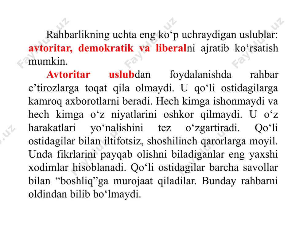 lik etikasi – yaxshilik va yomonlik, ma’naviylik va axloqiylik, insonni jamiyatdagi ma’lum o‘rni, hayoti va faoliyatining ma’nosi haqidagi tushunchalarga mos keluvchi inson xulqining ta’limi va amaliyotidir. ishbilarmonlik etikasi menejerning harakteri, uning qalbi, aqlining xususiyatlari, motivatsiya, ma’lumoti va bilimlari darajasi, uning jamoada, jamiyatdagi insonlarga nisbatan xulqi bilan chambarchars bog‘langandir. obro‘, faxr, halollik, izzattalablik va oliyjanoblik hamda muloyimlik menejer ishbilarmonlik etikasining “arsenaliga” kiradi, uni ijobiy ta’riflaydi. etika me’yorlari huquqiy me’yorlardan farqli o’laroq, rasmiy ravishda hech qayerda yozilmagan va uzoq vaqt davomida “otalardan” “bolalarga”, kattalardan kichiklarga, bir avloddan boshqasiga og‘zaki ravishda uzatib kelingan. menejer uchun yana ma’lum ijtimoiy muhitda vujudga kelgan xulq-atvor qoidalari – ishbilarmonlik etiketini bilish hamda unga rioya qilish ham muhim ahamiyatga egadir. etiket – ham inson xulq-atvorini tartibga solishning shakllaridan biridir. ammo etiket qoidalari g‘oyatda rasmiy harakterda bo‘ladi va kishining oldiga erkin tanlash muammosini qo‘ymaydi. ularni bilish va rioya qilish zarur. nutq madaniyati – kishining o‘qimishliligi, tarbiyaliligi va umumiy madaniyatining …
