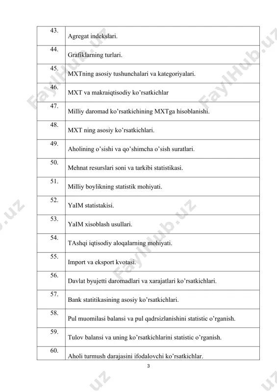 statistika fanidan yakuniy nazorat savollari - Page 3