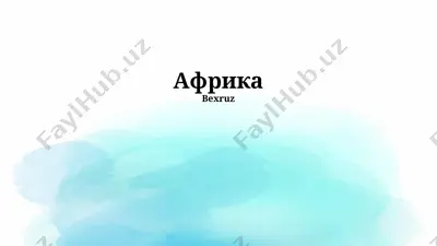 afrika — PPTX