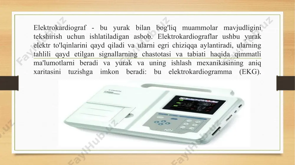 elektokardiografning tuzulishi ishlash prinsipi - Page 3