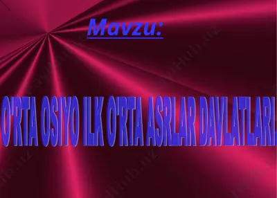 o'rta osiyo ilk o'rta asrlar davlatlari — PPT