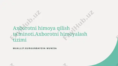 axborotni himoya qilish ta'minoti — PPTX